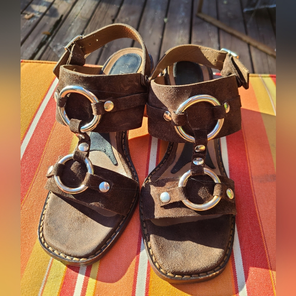 Marni Brown Suede Sandals - Picture 2 of 6
